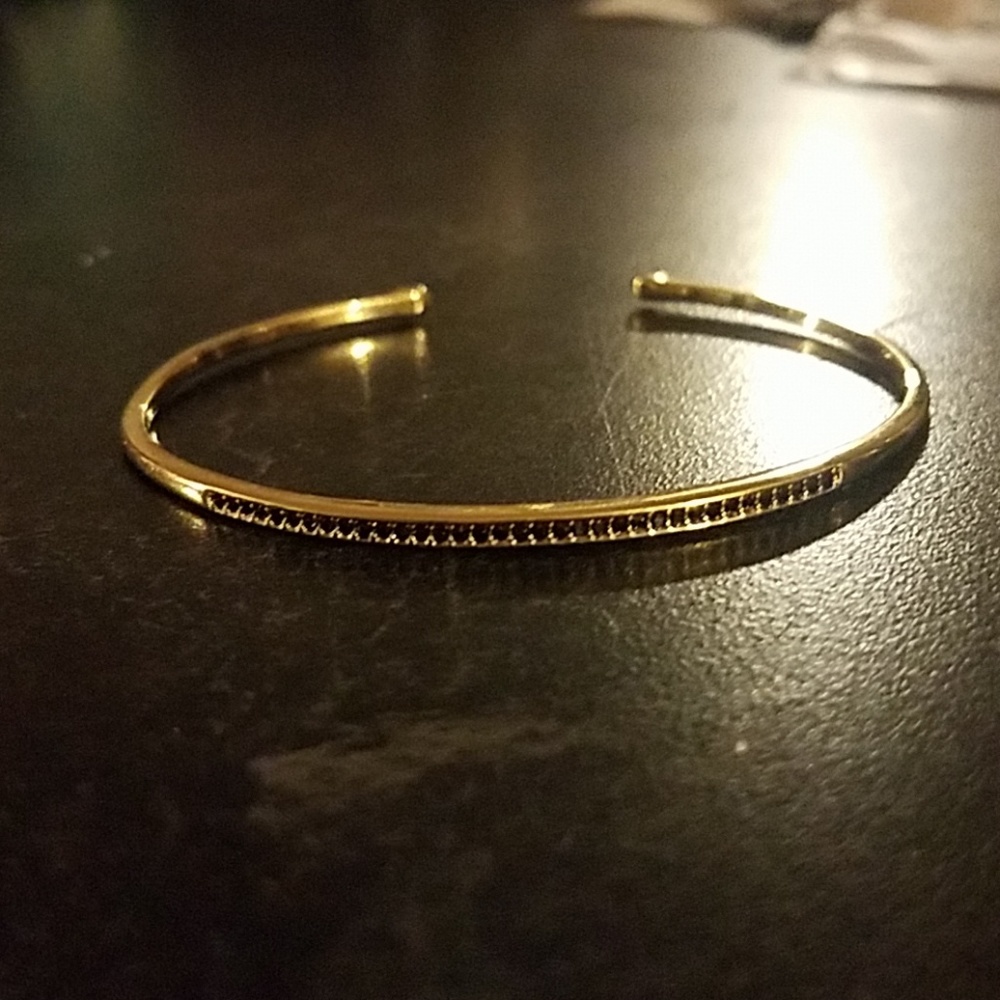 Black pave cuff bracelet